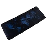 lachineuse - Tapis DE Souris XXL - Carte du Monde - Noir & Bleu - 800 X 300 X 3 mm - Déco Japonaise - Antidérapant et Résistant à l'eau - Déco Bureau - Idée Cadeau Japon Asie