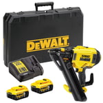 Dewalt DCN694P2 18V XR Brushless Positive Placement Nail Gun, 2 x 5.0Ah Batterie