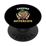 Cheers to the Afterlife Pineapple Skull Party PopSockets Adhesive PopGrip