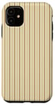 Coque pour iPhone 11 Beige rayé Esthétique Girly Preppy Stripes