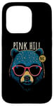 Coque pour iPhone 15 Pro Pink Hill NC USA Cool Bear Lunettes de soleil