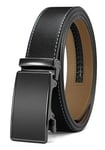 CHAOREN Ceinture Homme, Ceinture Homme Cuir avec Boucle à Cliquet Automatique, Ceinture de 35mm de Large, avec Boîte Cadeau, Ceintures Homme Ajustable et Découpée