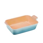 Le Creuset Heritage Rectangular Dish, Stoneware, 26 cm, 2.4 litres, Coastal Blue, 71102264200001