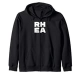 RHEA Personalized Retro Girls Custom RHEA Name Zip Hoodie