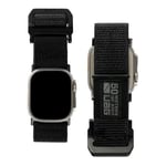 URBAN ARMOR GEAR Active Strap Bracelet Apple Watch 42mm / 44mm / 45mm [Watch SE, Series 8/7 / 6/5 / 4/3 / 2/1, Bracelet en Nylon et Acier Inoxydable]