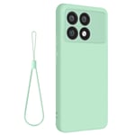 Avizar Case for Xiaomi Poco X6 Pro, Semi-rigid Matte Wrist Strap, Pale Green