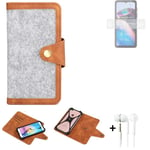 Felt Case + earphones for Motorola Defy 2 Cover light grey