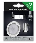Bialetti Coffee Maker Spare Parts - 1 Silicone Gaskets 1 S/Steel Filter - 10 Cup