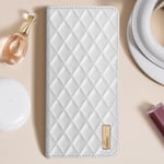 Avizar Folio case for Poco F6 Pro Quilted leather effect, White