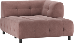 Louis Modulære sofa 1,5 chaiselong med arm højre, vævet stof lyserød H73x140x122 cm