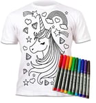 Splat Planet Étoiles Licorne T-Shirt T-Shirt À Colorier Magique avec 10 Stylos Magiques Lavables Non Toxiques – Colorez Votre T-Shirt, Colorez Et Lavez Et Recolorez (3-4 Years)