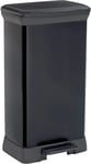 Metal  Effect  Pedal  Touch  Deco  Bin ,  Black ,  50  Litre