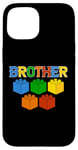 Coque pour iPhone 15 T-shirt humoristique Brother Master Builder Bricks Blocks