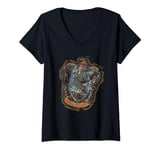 Harry Potter Ravenclaw Knitted Patch Damaged T-Shirt avec Col en V