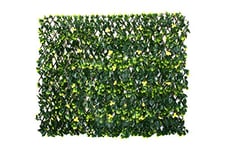 GreenBrokers Treillis Artificiel Extensible en Saule avec Feuilles Vertes et Fleurs Jaunes (1 m x 2 m) – Résistant aux UV, A1261-01