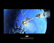 Komar Poster d'Art, 50cm x 40cm, Star Wars Classique RMQ Death Star Attack