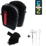 Shoulder bag / holster + earphones for Samsung Galaxy F12 Belt Pouch Case