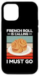 Coque pour iPhone 12/12 Pro Vintage French Roll appelle I Must Go Food Lover