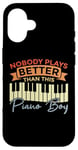 Coque pour iPhone 16 Piano Claviers Pianiste Kid