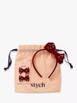 Stych Kids' Velvet Gem Alice Band & Hair Clips Set