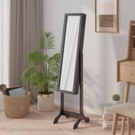 Prolenta Premium - Furniture Limited - Miroir sur pied noir 34x37x146 cm