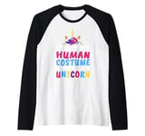 This Is My Human Costume I'm Really a Unicorn for Halloween Raglan Baseball Tee