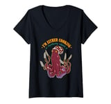 Womens Kitchen knife seafood cooking culinary cuisine cookbook V-Neck T-Shirt