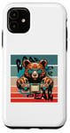 iPhone 11 Bear boombox retro vintage sunglasses cool music paws detail Case