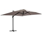 Parasol déporté 3x4m en aluminium taupe  Oviala