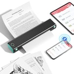 M08F Imprimante Thermique A4, Imprimante Portable A4, Imprimante Sans Encre pour des Impressions Itinérantes,Sans Réseau Nécessaire, Compatible avec Les Bluetooth avec Smartphone, USB avec Tablette