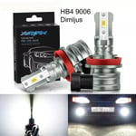 Dimljus Hb4 9006 Led lampor 6000K 1800 lumen 12v Silvergrå