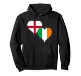 Irish English Get Flags in Vintage Style for St Patricks Day Pullover Hoodie