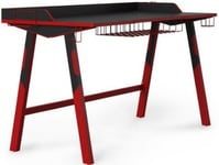 Alphason Fuego Red and Black Gaming Home Office Desk - AW9230