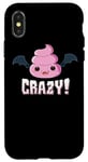 Coque pour iPhone X/XS Batshit Crazy Vampire Bat Poo Emoticon Halloween Costume