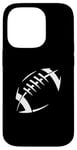 Coque pour iPhone 14 Pro Ligne de balle Silhouette de football américain pour les joueurs et les fans