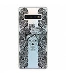 Coque Galaxy S10 PLUS mort mexicaine dentelle calavera noir