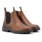 Barbour Patton Leather Mens Tan Chelsea Boots - Brown - Size UK 7