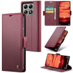 Xiaomi 14T Pro      Pu Wallet Case    [Maroon]