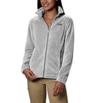 Columbia Women's Benton Springs Full Zip Fleece Jacket, Cirrus Grey Heather, Large Petite