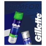 Gillette Sensitive Series Gift Set, Shave Gel 200ml with Soothing Moisturiser 50