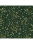 John Louden Scattered Stars Cotton Fabric, Green/Gold