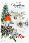 'FOR THE NEIGHBOURS' CHRISTMAS CARD AND  ENVELOPE  5" X 7"