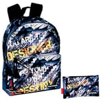 Montichelvo Montichelvo Backpack & Pencil Pouch Pr Destiny Cartable, 43 cm, Multicolore (Multicolour)