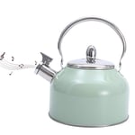 2.5L Whistle Kettle Stainless Steel Camping for Gas Hob Induction Teapot, Large-Diameter Spout Design, Boils Water Fast for Tea, Coffee, Soup, Oatmeal, Suitable for All Kinds of Stoves, Easy to Clean