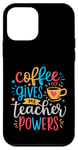 Coque pour iPhone 12 mini Le Café Me Donne Des Pouvoirs D'Enseignant