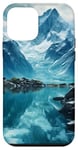 Coque pour iPhone 12 mini Majestic Mountain Landscape Reflection Winter Art