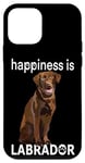 Coque pour iPhone 12 mini Le bonheur, c'est maman et papa du Labrador Brown Retriever Chocolate Lab