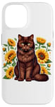 iPhone 14 Sunflowers York Chocolate Cat Case