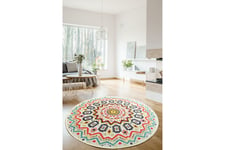 Rund Matte Mandala DJT - Friezematter Flerfarget