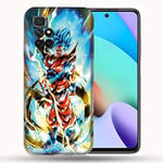 Cokitec Coque pour Xiaomi Redmi 10 Manga Dragon Ball Sangoku Blanc Multicolore